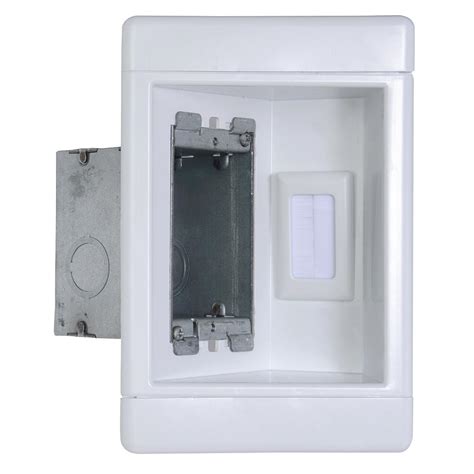 recessed metal box 1 gang|recessed tv outlet box.